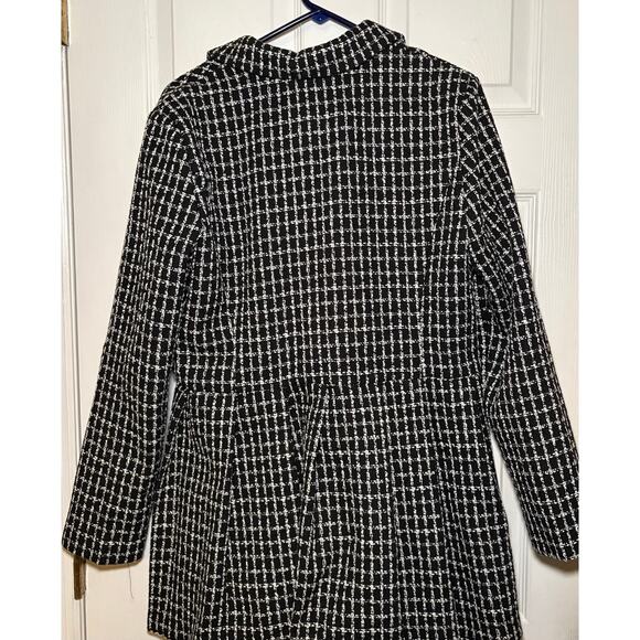 Black‎ and White blazer dress with gold buttons size large - Picture 2 of 2